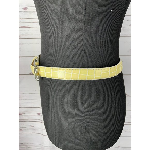 Amiee Lynn Italian Croco Leather Belt‎ Italian croco genuine leather lined sz L main image 7